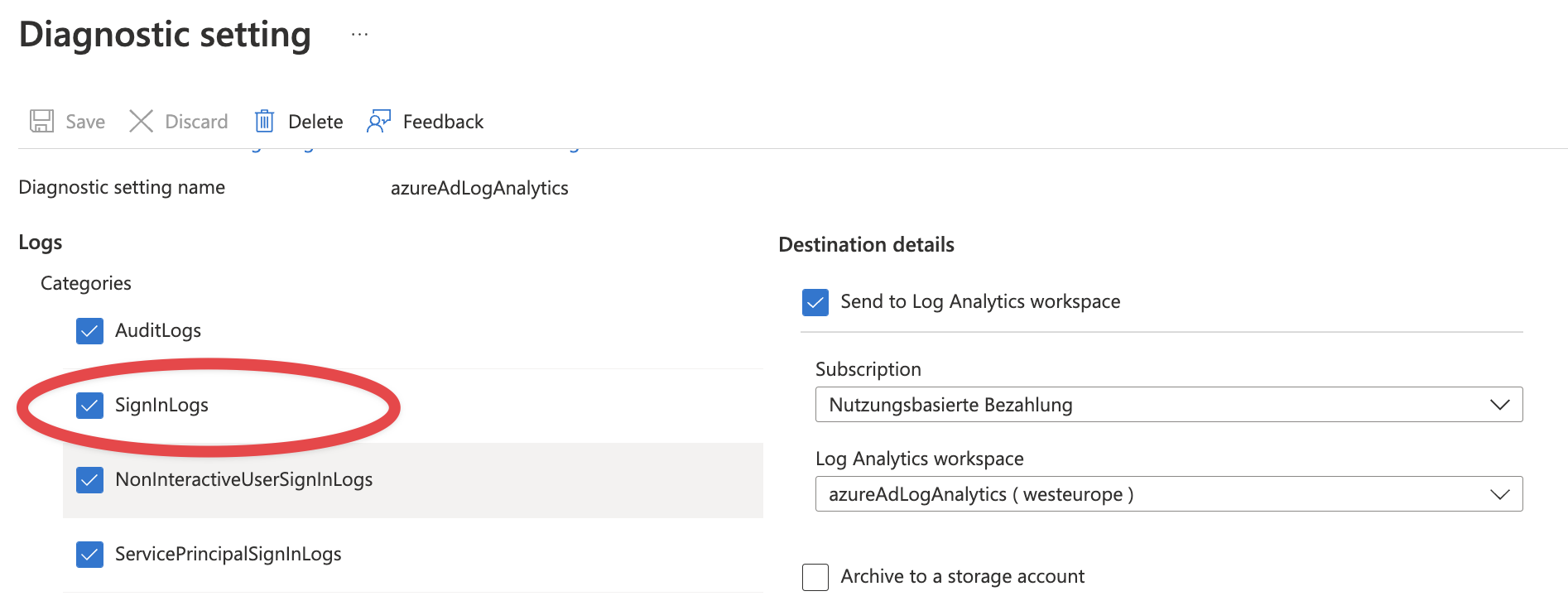 Sign in Log selection /2022/ca-reporting/selectsigninlogs.png#center