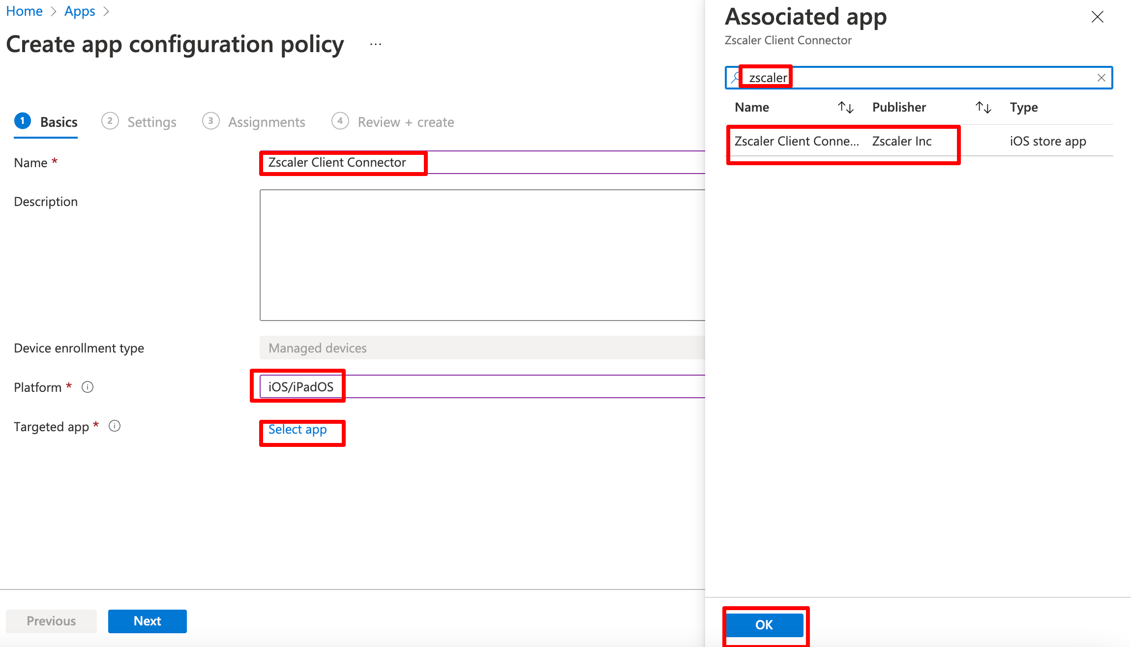 App Configuration Profile /2022/deploy-zscaler-to-ios/app-configuration-policy-1.png#center