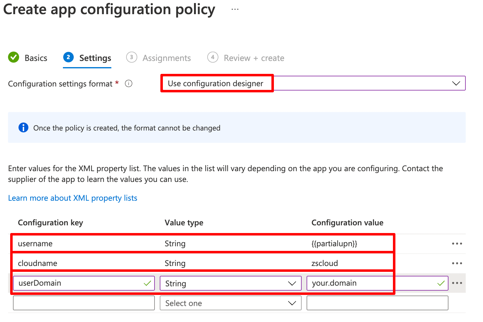 App Configuration Profile /2022/deploy-zscaler-to-ios/app-configuration-policy-2.png#center
