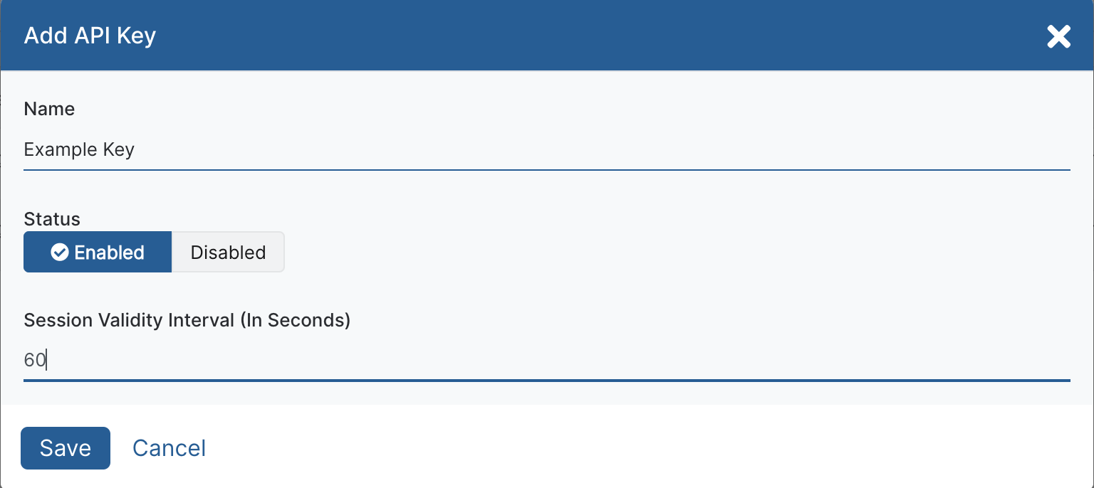 Image of settings of API Key Generation /zpa-apikey.png